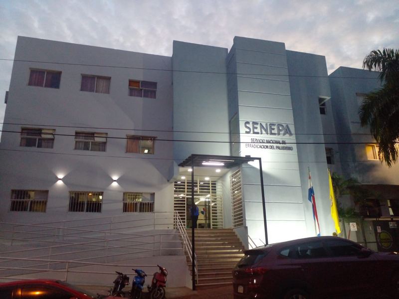 Fachada renovada del edificio de SENEPA